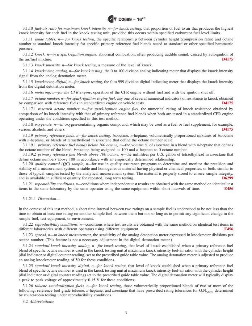 REDLINE ASTM D2699-16e1 - Standard Test Method for Research Octane Number of Spark-Ignition Engine Fuel