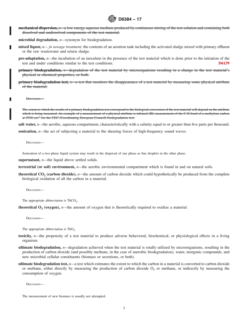 REDLINE ASTM D6384-17 - Standard Terminology Relating to  Biodegradability and Ecotoxicity of Lubricants