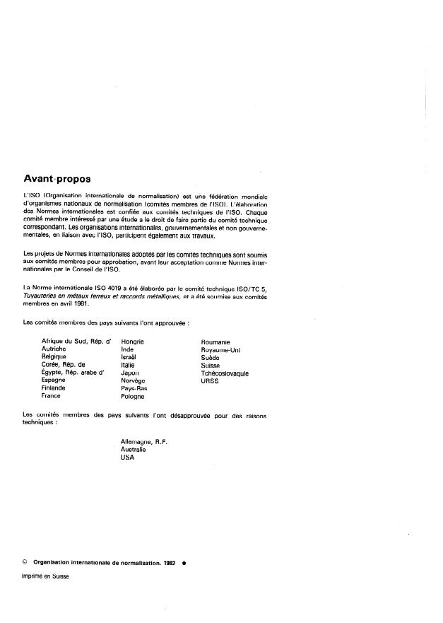 ISO 4019:1982 ISO 4019:1982 - Profils creux en acier, finis a froid -- Dimensions et caractéristiques - Page 2 preview