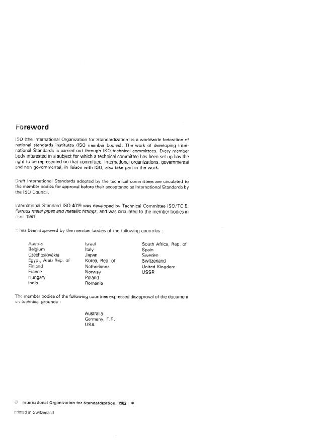 ISO 4019:1982 ISO 4019:1982 - Cold-finished steel structural hollow sections -- Dimensions and sectional properties - Page 2 preview
