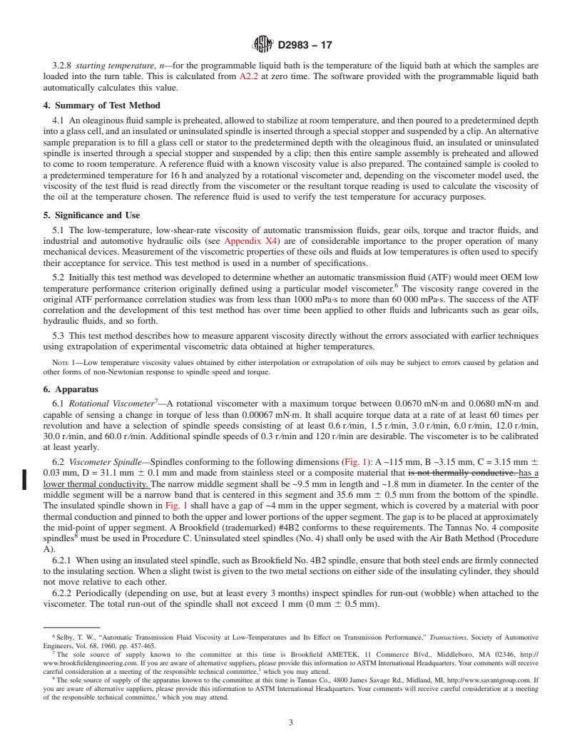 REDLINE ASTM D2983-17 - Standard Test Method for  Low-Temperature Viscosity of Automatic Transmission Fluids,  Hydraulic Fluids, and Lubricants using a Rotational Viscometer