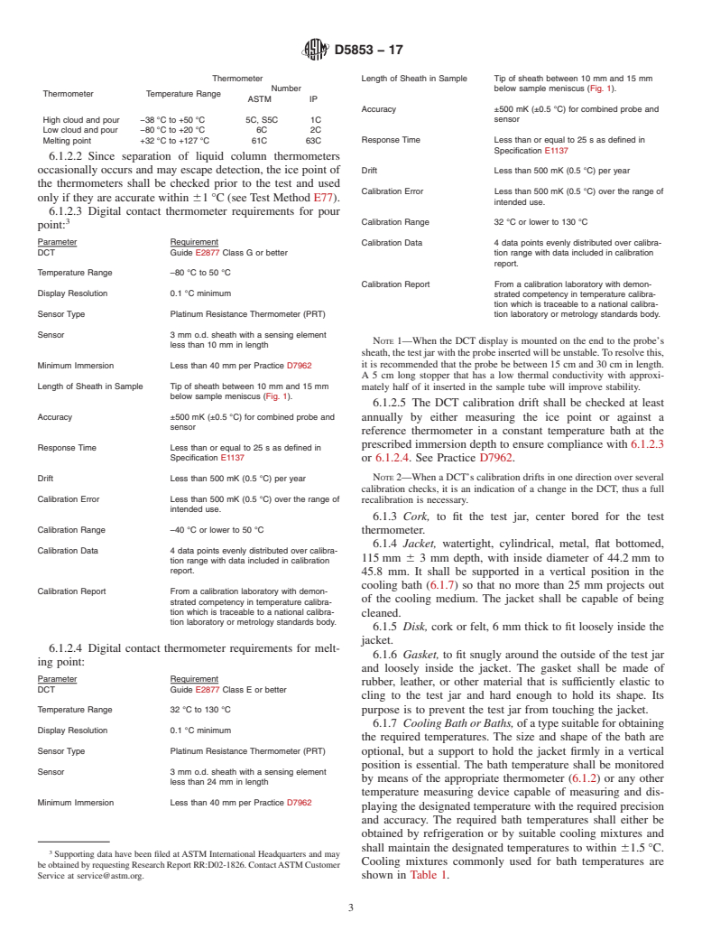 ASTM D5853-17 - Standard Test Method for  Pour Point of Crude Oils