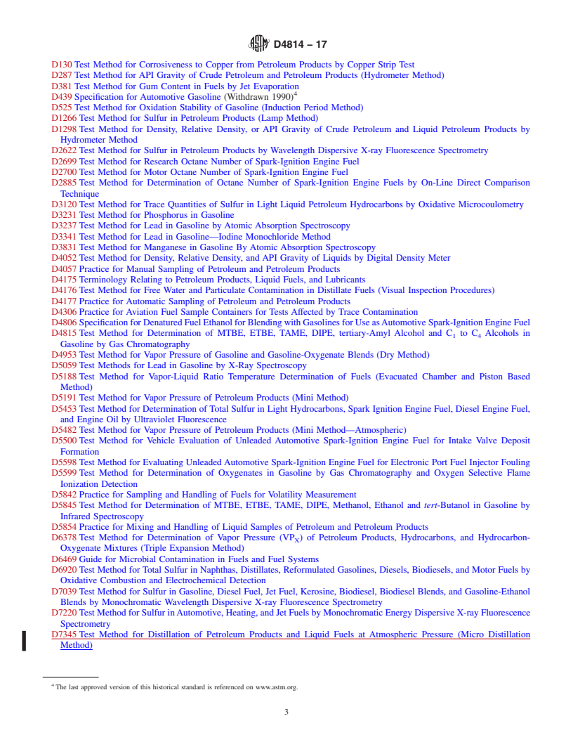 REDLINE ASTM D4814-17 - Standard Specification for Automotive Spark-Ignition Engine Fuel