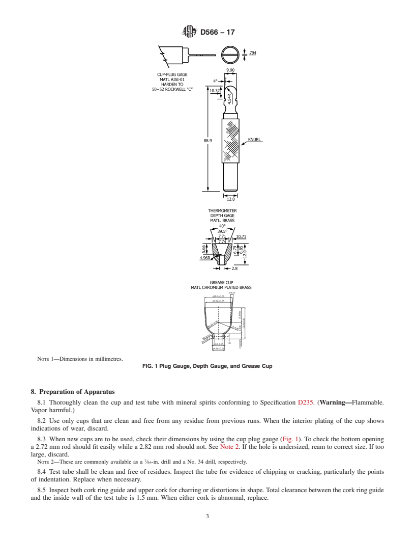 REDLINE ASTM D566-17 - Standard Test Method for Dropping Point of Lubricating Grease