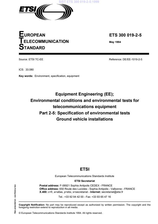ETS 300 019-2-5:1999