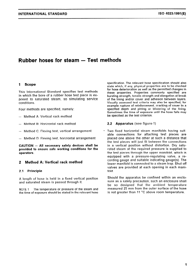 ISO 4023:1991 - Rubber hoses for steam — Test methods
Released:10/3/1991
