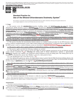 ASTM ISO/ASTM51538-17 REDLINE ASTM ISO/ASTM51538-17 - Standard Practice for Use of the Ethanol-Chlorobenzene Dosimetry System - Page 1 preview