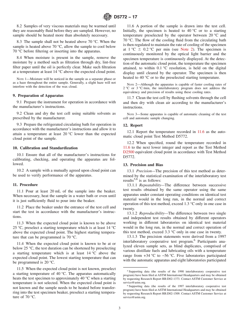 ASTM D5772-17 - Standard Test Method for  Cloud Point of Petroleum Products and Liquid Fuels (Linear  Cooling Rate Method)