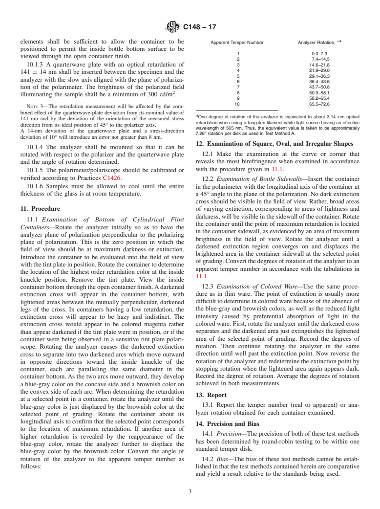 ASTM C148-17 - Standard Test Methods for  Polariscopic Examination of Glass Containers