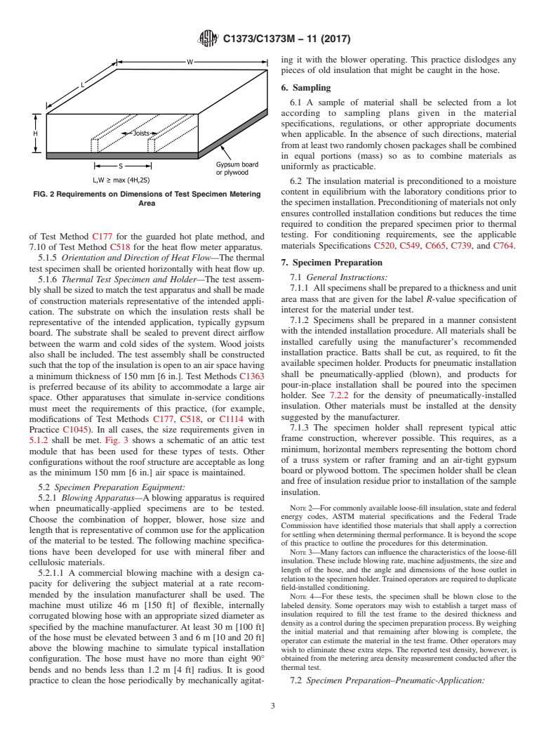 ASTM C1373/C1373M-11(2017) - Standard Practice for  Determination of Thermal Resistance of Attic Insulation Systems  Under Simulated Winter Conditions