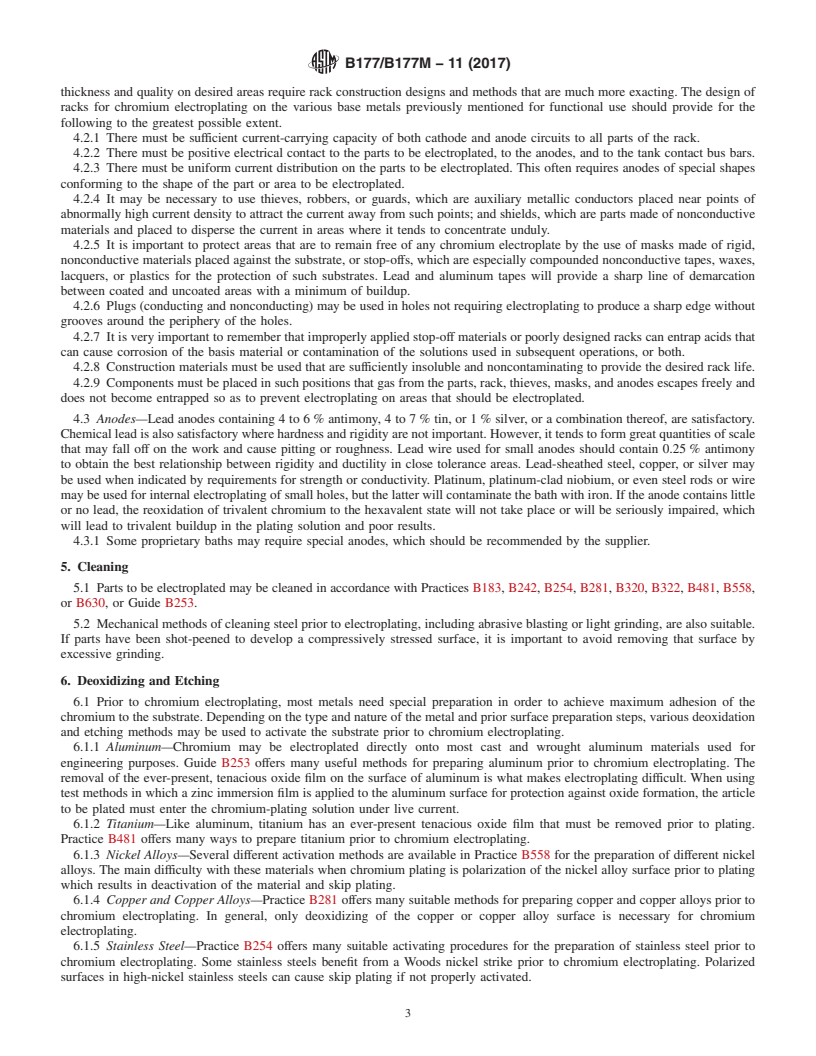 REDLINE ASTM B177/B177M-11(2017) - Standard Guide for  Engineering Chromium Electroplating