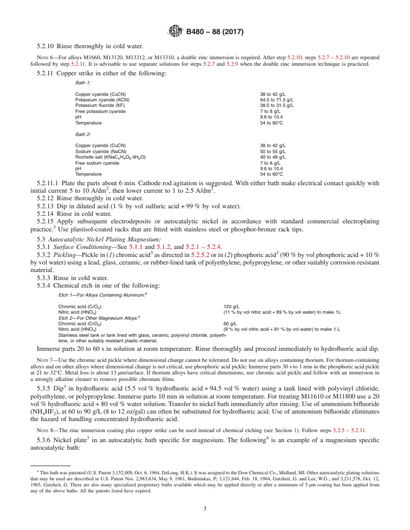 REDLINE ASTM B480-88(2017) - Standard Guide for  Preparation of Magnesium and Magnesium Alloys for Electroplating