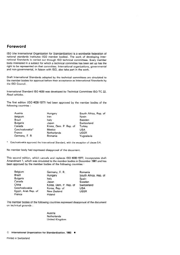 SIST ISO 4030:2000 ISO 4030:1983 - Road vehicles -- Vehicle identification number (VIN) -- Location and attachment - Page 2 preview