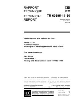 IEC TR 60695-11-30:2001 IEC TR 60695-11-30:2001 - Fire hazard testing - Part 11-30: Test flames - History and development from 1979 to 1999 - Page 3 preview