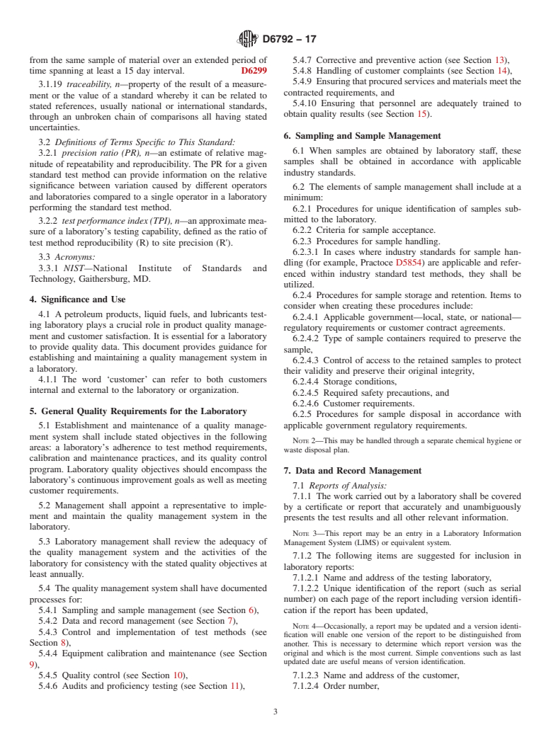 ASTM D6792-17 - Standard Practice for Quality Management Systems in Petroleum Products, Liquid Fuels,  and Lubricants Testing Laboratories