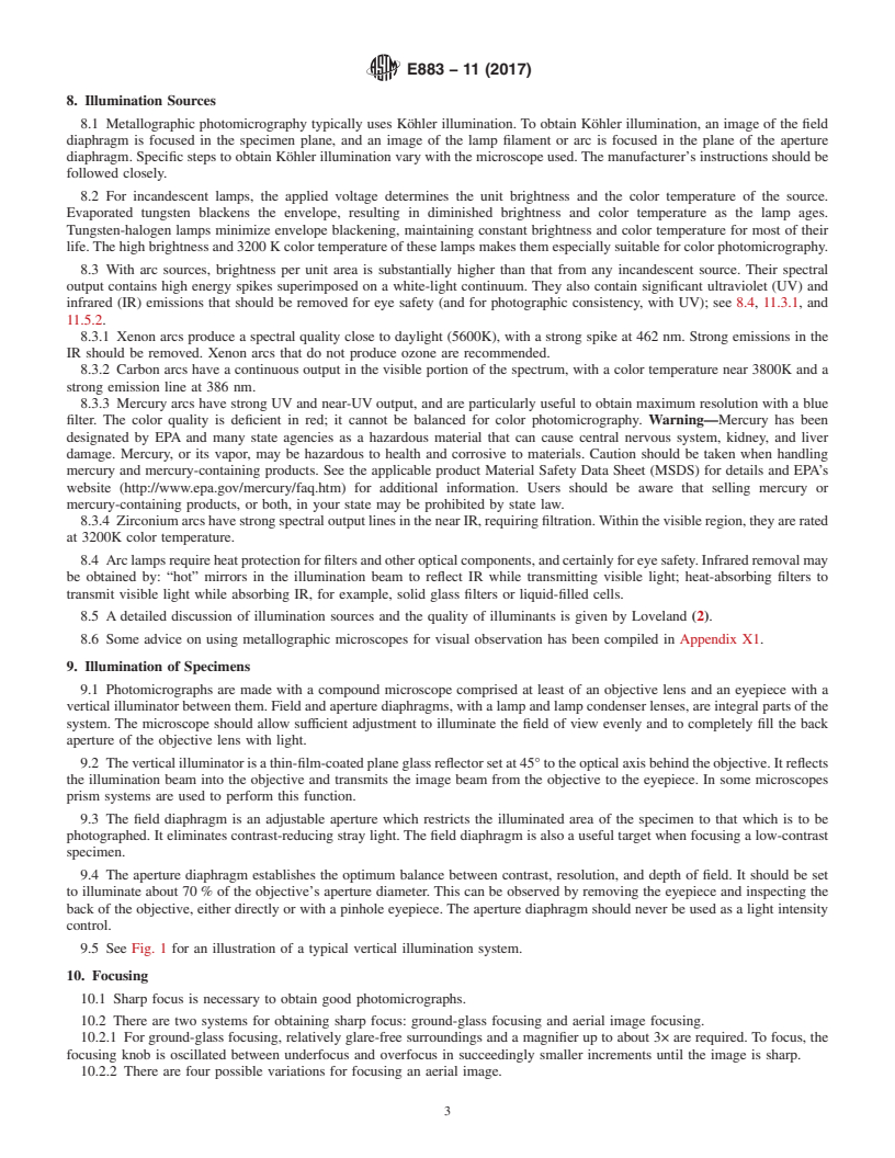 REDLINE ASTM E883-11(2017) - Standard Guide for  Reflected–Light Photomicrography