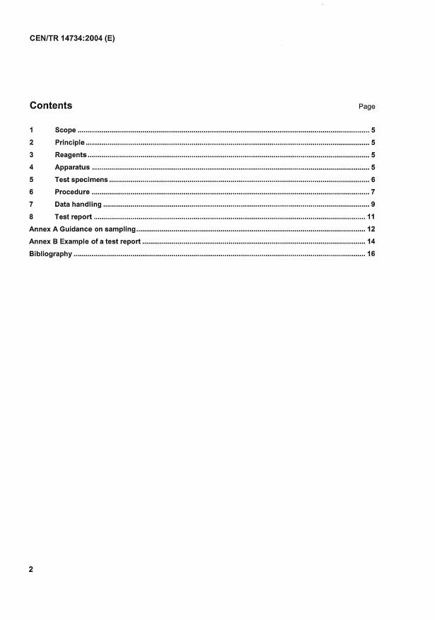 CEN/TR 14734:2004 TP CEN/TR 14734:2005 - Page 4 preview