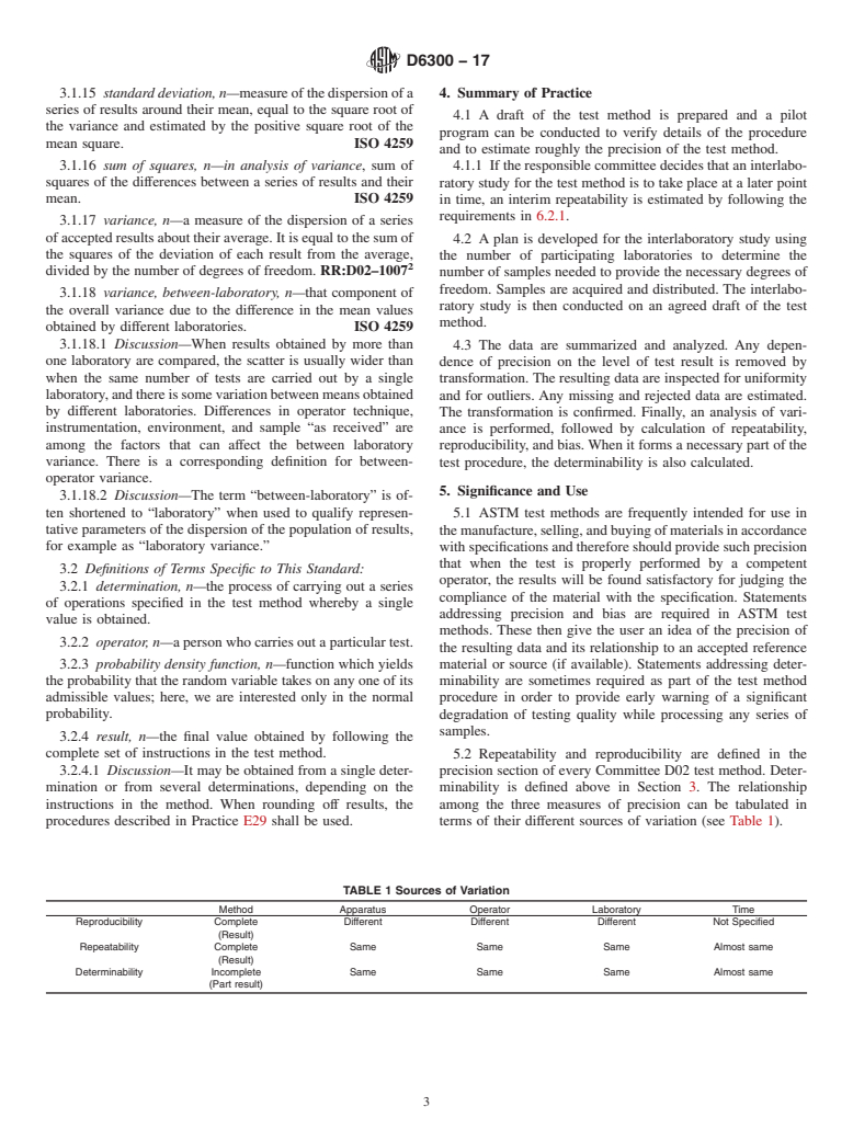 ASTM D6300-17 - Standard Practice for  Determination of Precision and Bias Data for Use in Test Methods   for Petroleum Products and Lubricants