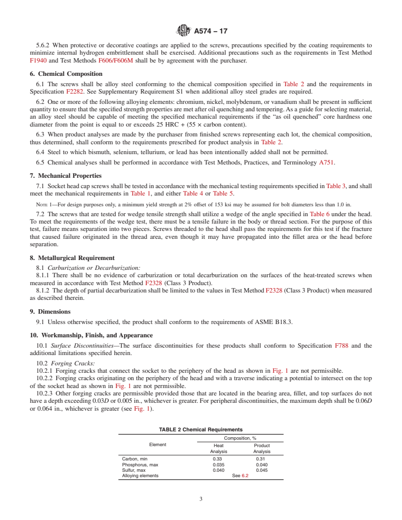 REDLINE ASTM A574-17 - Standard Specification for  Alloy Steel Socket-Head Cap Screws