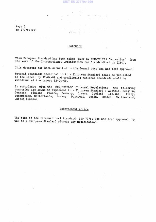 EN 27779:1991 EN 27779:1999 - Page 4 preview