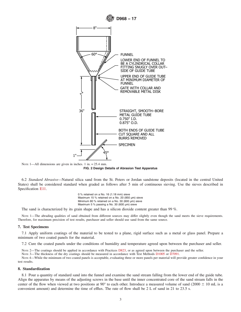 REDLINE ASTM D968-17 - Standard Test Methods for Abrasion Resistance of Organic Coatings by Falling Abrasive