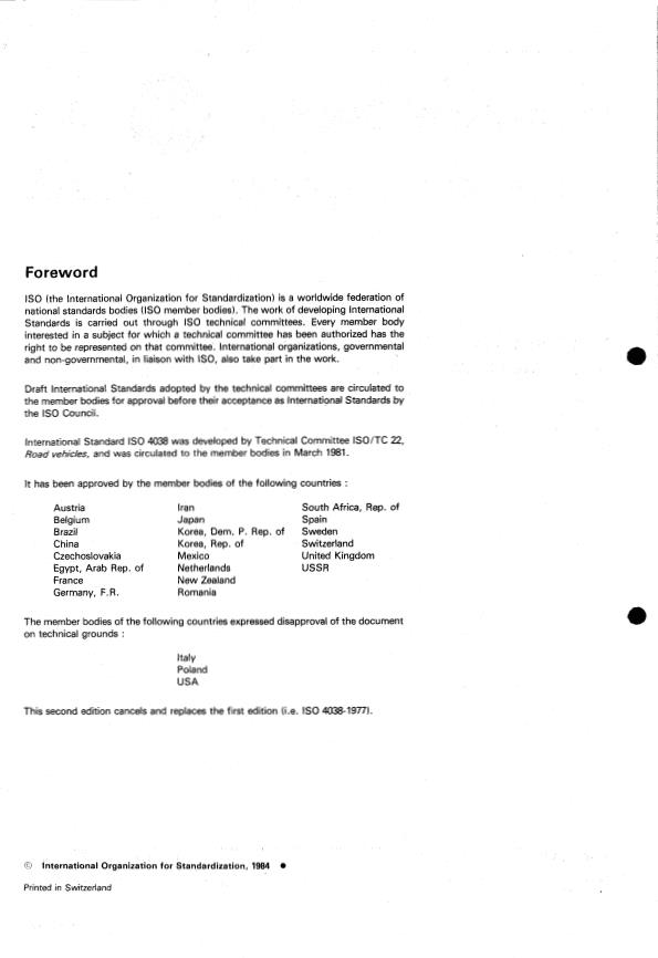 ISO 4038:1984 ISO 4038:1984 - Road vehicles -- Hydraulic braking systems -- Pipes, tapped holes, male fittings and hose end fittings - Page 2 preview