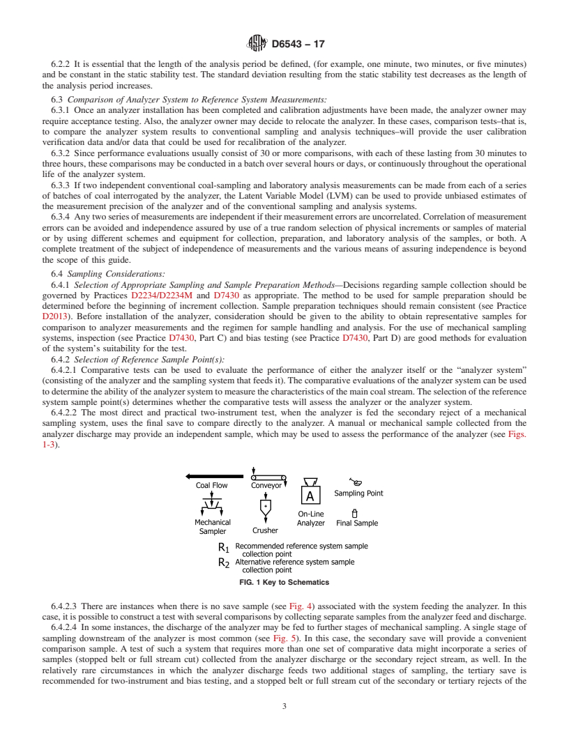 REDLINE ASTM D6543-17 - Standard Guide to  the Evaluation of Measurements Made by Online Coal Analyzers