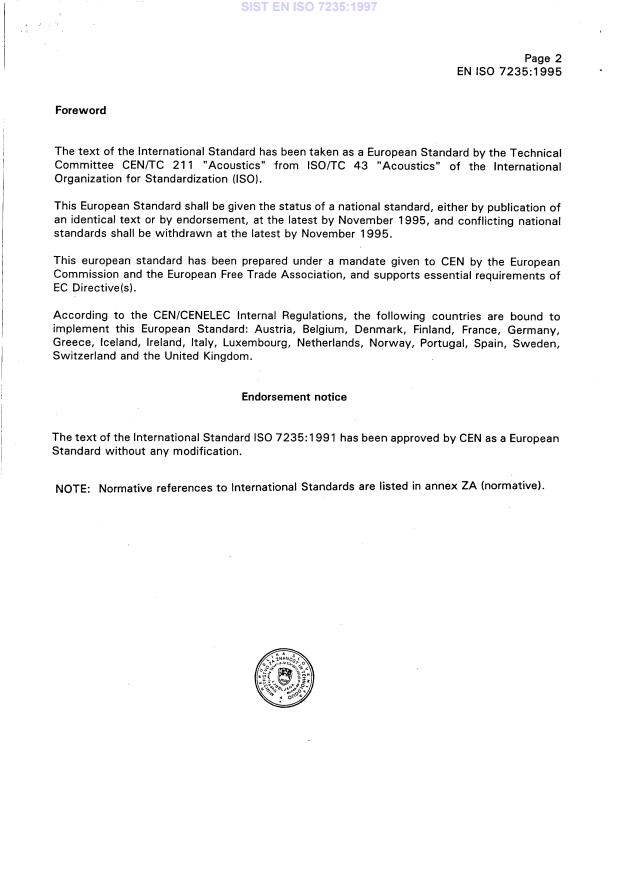 EN ISO 7235:1995 EN ISO 7235:1997 - Page 4 preview