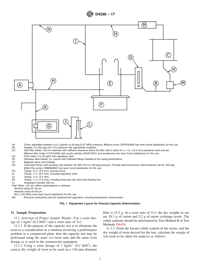 ASTM D4266-17 - Standard Test Methods for  Precoat Capacity of Powdered Ion-Exchange Resins