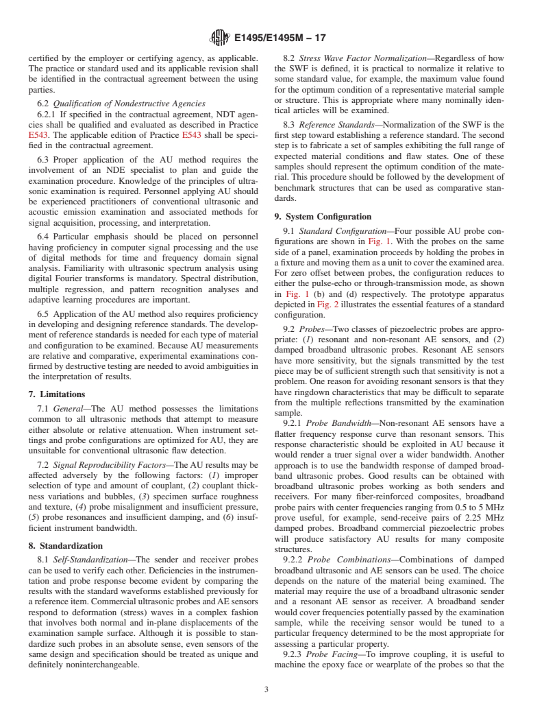 ASTM E1495/E1495M-17 - Standard Guide for  Acousto-Ultrasonic Assessment of Composites, Laminates, and  Bonded Joints