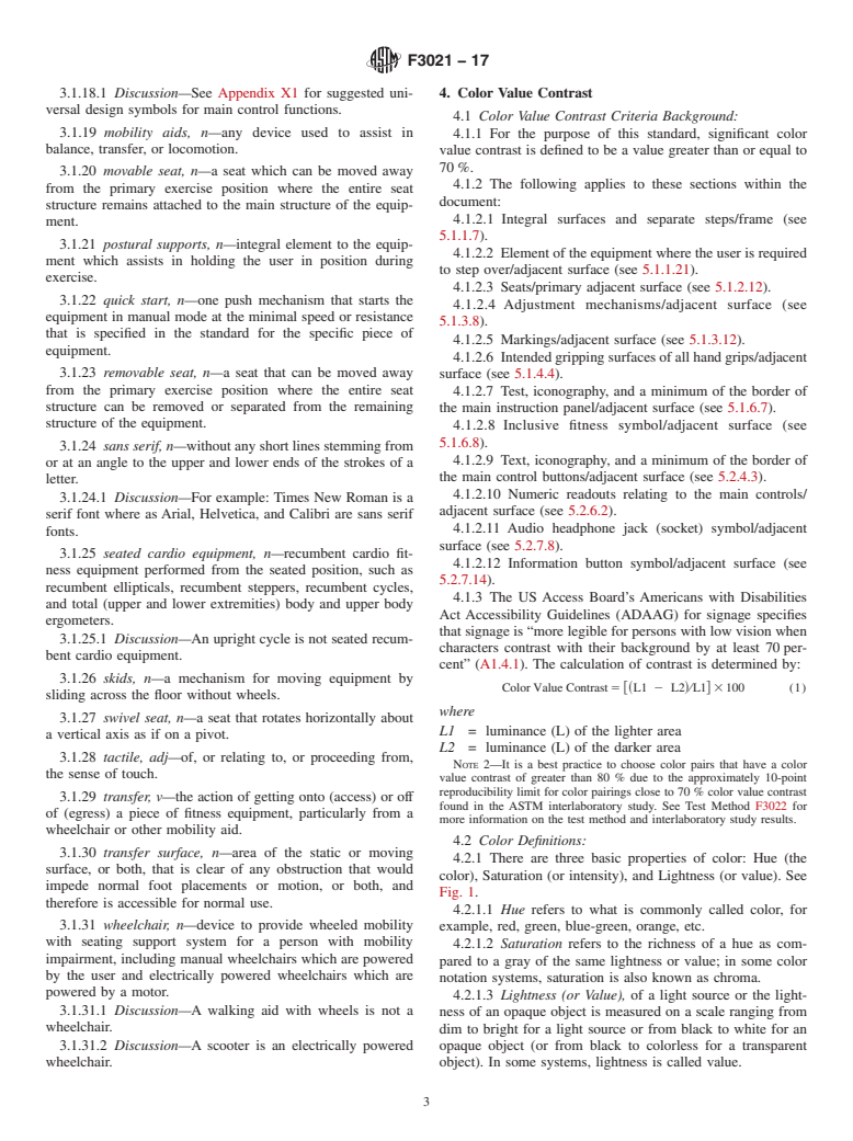 ASTM F3021-17 - Standard Specification for Universal Design of Fitness Equipment for Inclusive Use by  Persons with Functional Limitations and Impairments