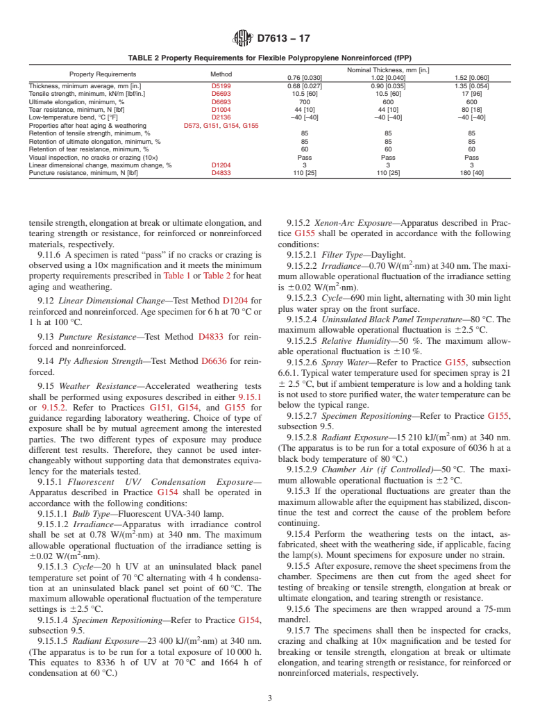 ASTM D7613-17 - Standard Specification for  Flexible Polypropylene Reinforced (fPP-R) and Nonreinforced   (fPP) Geomembranes