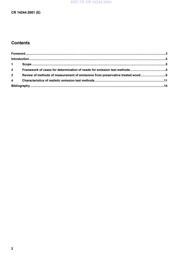 CR 14244:2001 TR CR 14244:2004 - Page 4 preview