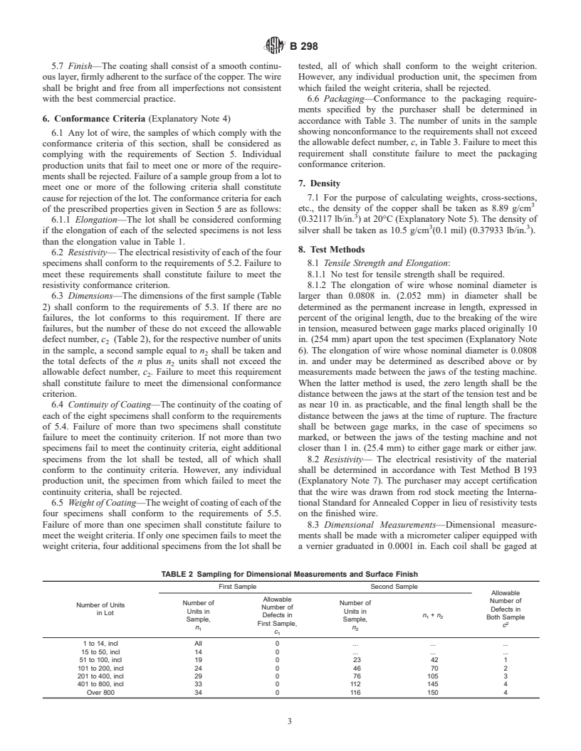 ASTM B298-99 - Standard Specification for Silver-Coated Soft or Annealed Copper Wire