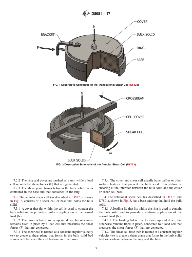 ASTM D8081-17 - Standard Guide for Theory and Principles for Obtaining Reliable and Accurate Bulk  Solids Flow Data Using a Direct Shear Cell