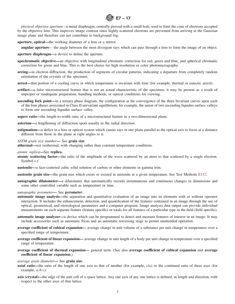 REDLINE ASTM E7-17 - Standard Terminology Relating to  Metallography