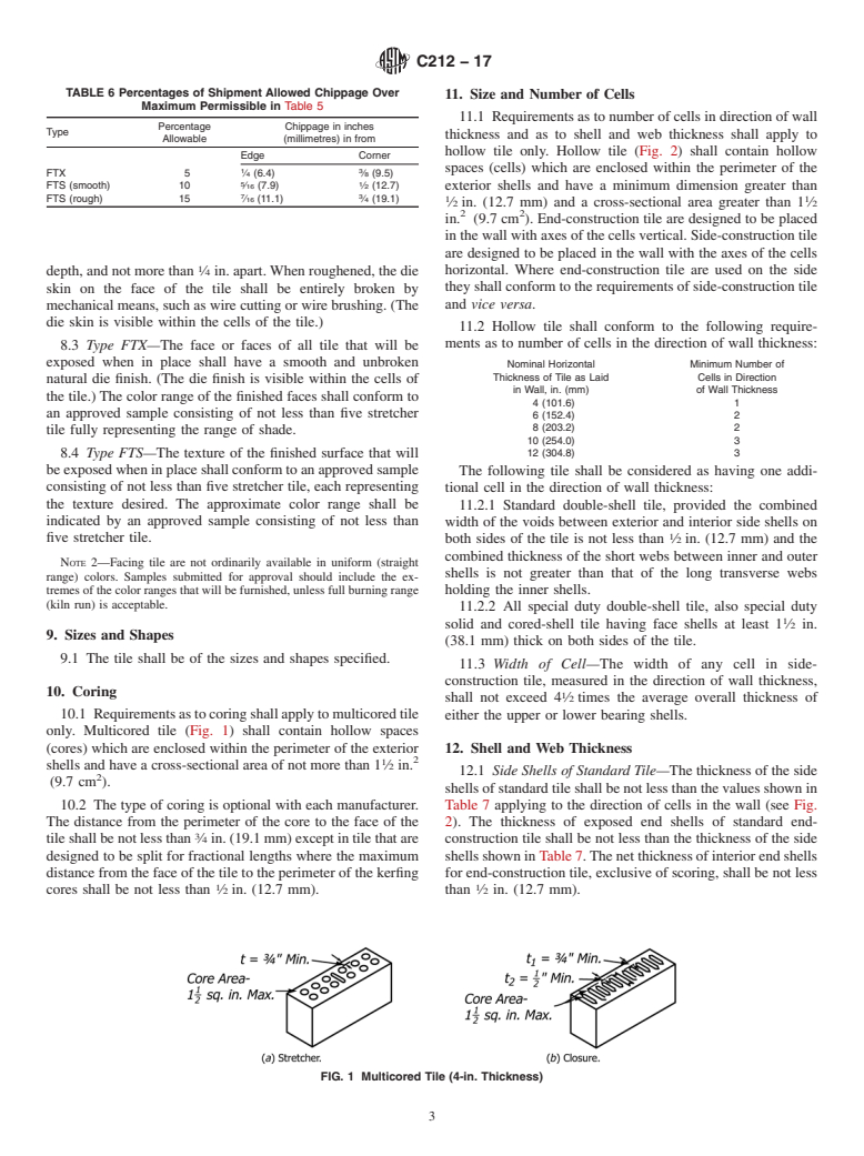 ASTM C212-17 - Standard Specification for  Structural Clay Facing Tile