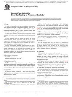 ASTM F434-93(2017) ASTM F434-93(2017) - Standard Test Method for Blow-Out Testing of Preformed Gaskets - Page 1 preview