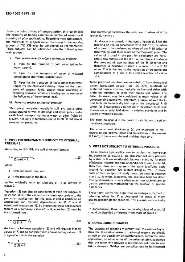 ISO 4065:1978 ISO 4065:1978 - Thermoplastic pipes -- Universal wall thickness table - Page 4 preview