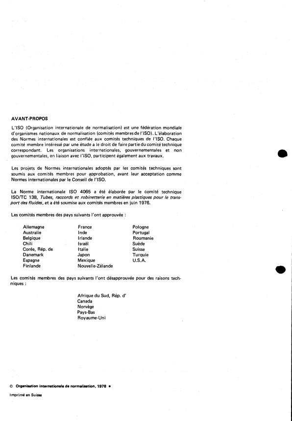 ISO 4065:1978 ISO 4065:1978 - Tubes en thermoplastique -- Tableau universel des épaisseurs de paroi - Page 2 preview