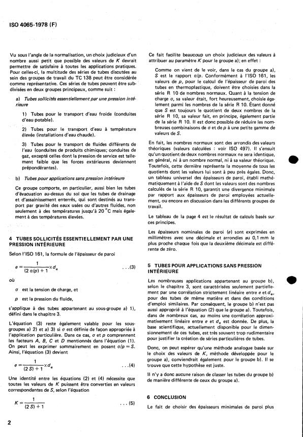 ISO 4065:1978 ISO 4065:1978 - Tubes en thermoplastique -- Tableau universel des épaisseurs de paroi - Page 4 preview