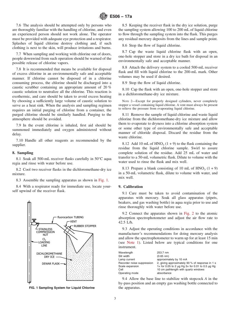 ASTM E506-17a - Standard Test Method for Mercury in Liquid Chlorine