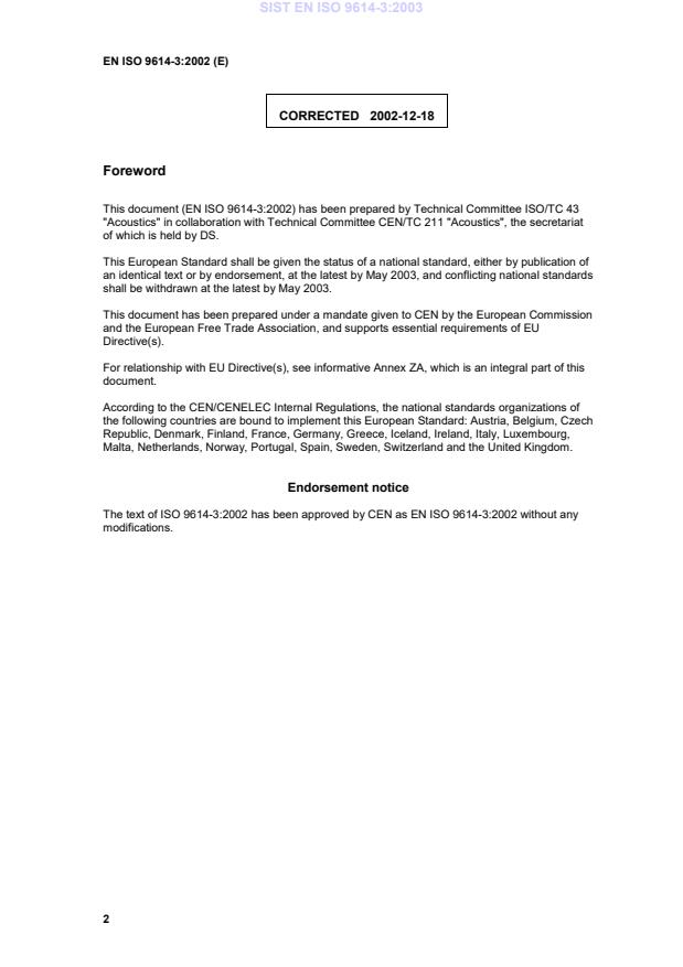 EN ISO 9614-3:2002 EN ISO 9614-3:2003 - Page 4 preview