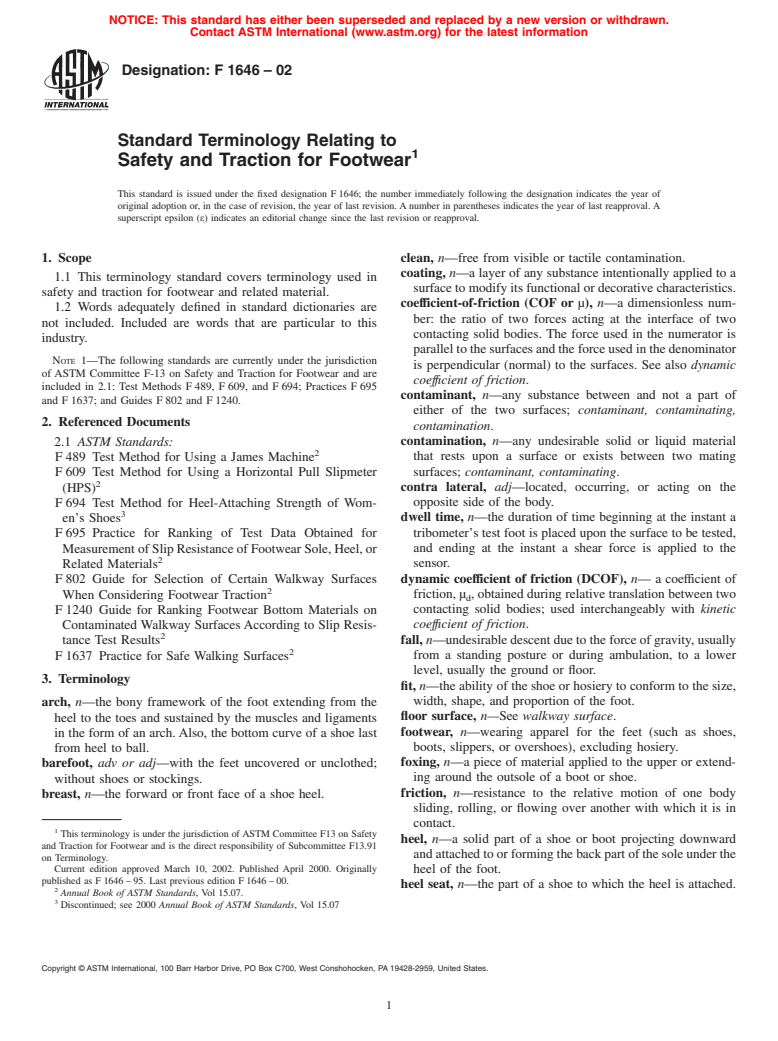 ASTM F1646-02 - Standard Terminology Relating to Safety and Traction for Footwear