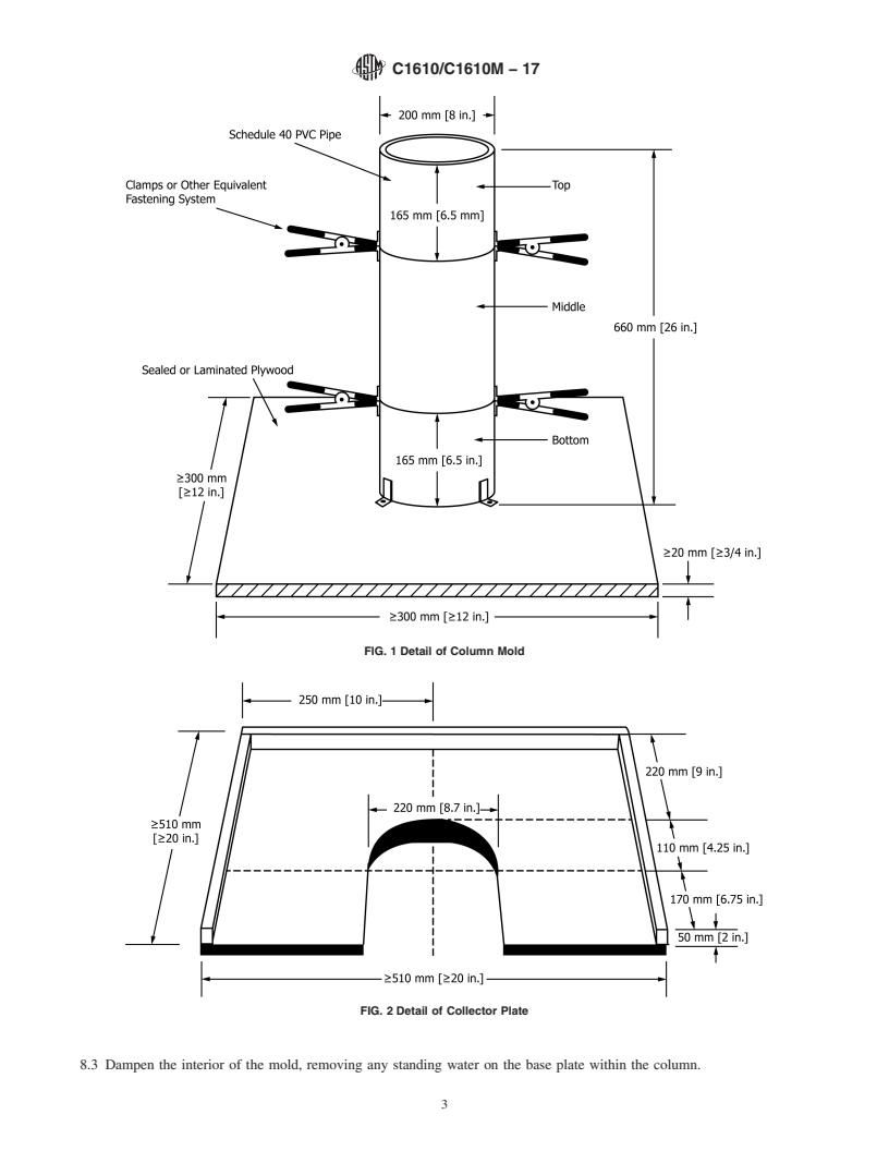 REDLINE ASTM C1610/C1610M-17 - Standard Test Method for  Static Segregation of Self-Consolidating Concrete Using Column  Technique