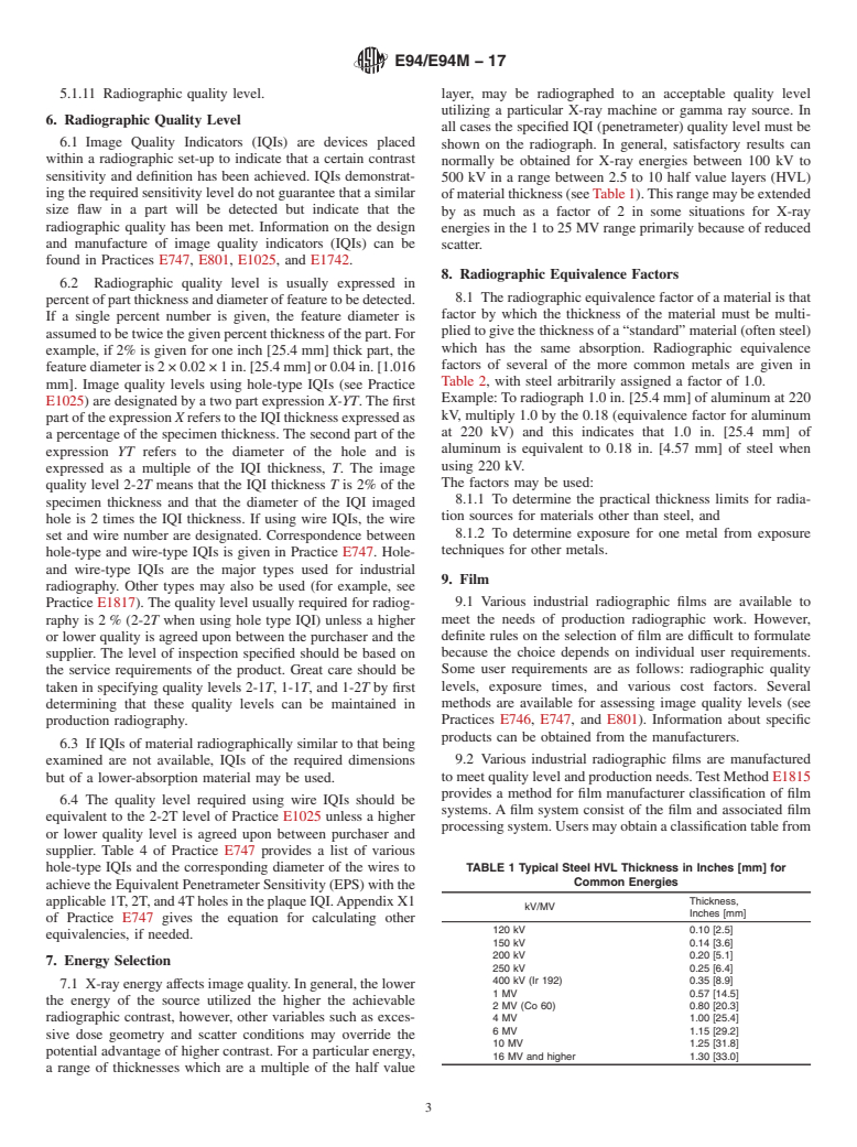 ASTM E94/E94M-17 - Standard Guide for  Radiographic Examination Using Industrial Radiographic Film