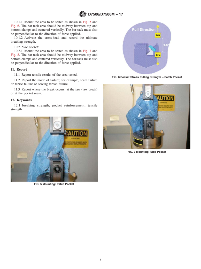 ASTM D7506/D7506M-17 - Standard Test Method for  Pocket Reinforcement