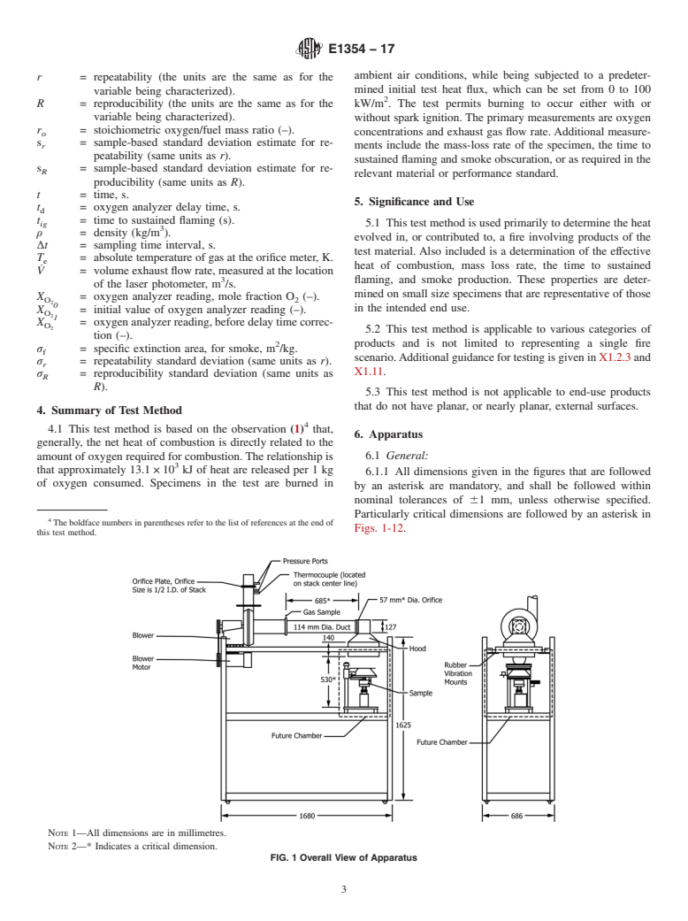 ASTM E1354-17 - Standard Test Method for  Heat and Visible Smoke Release Rates for Materials and Products  Using an Oxygen Consumption Calorimeter