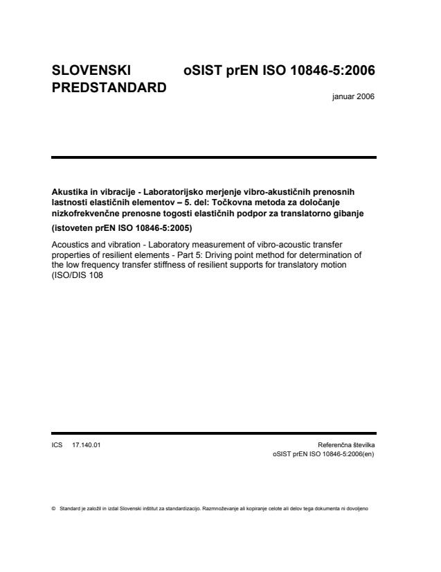 prEN ISO 10846-5:2006