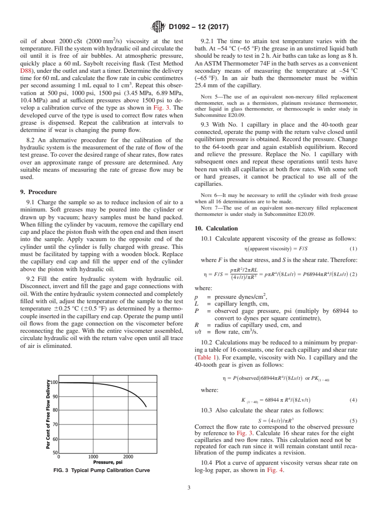 ASTM D1092-12(2017) - Standard Test Method for Measuring Apparent Viscosity of Lubricating Greases